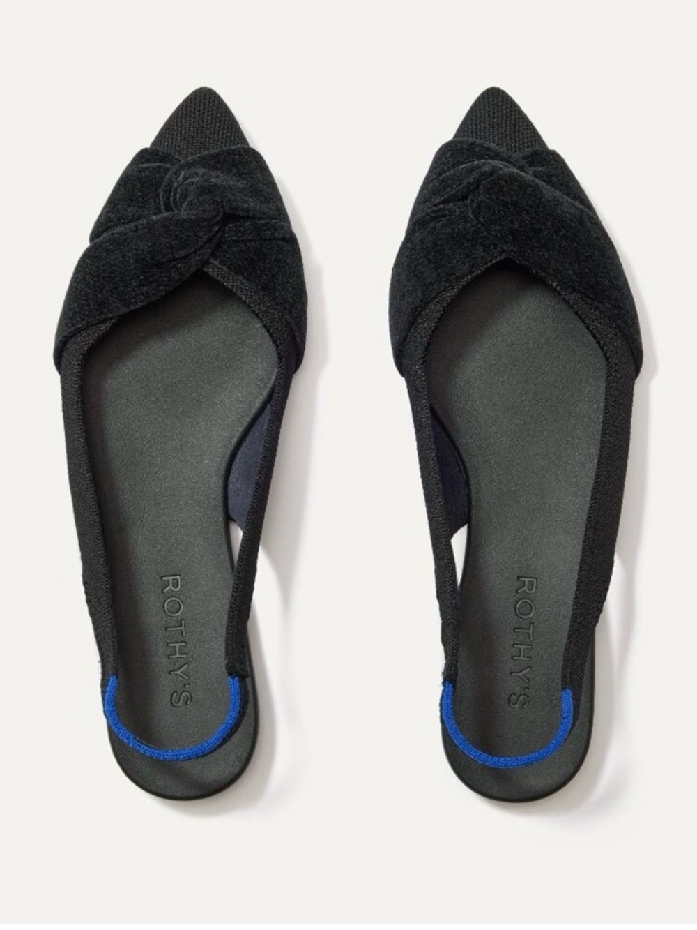Rothy's Black The Twist Point Slingback (5 1/2)